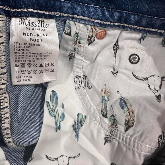 Miss Me Women's Blue Embellished Jeans 30 - Picture 6 of 6